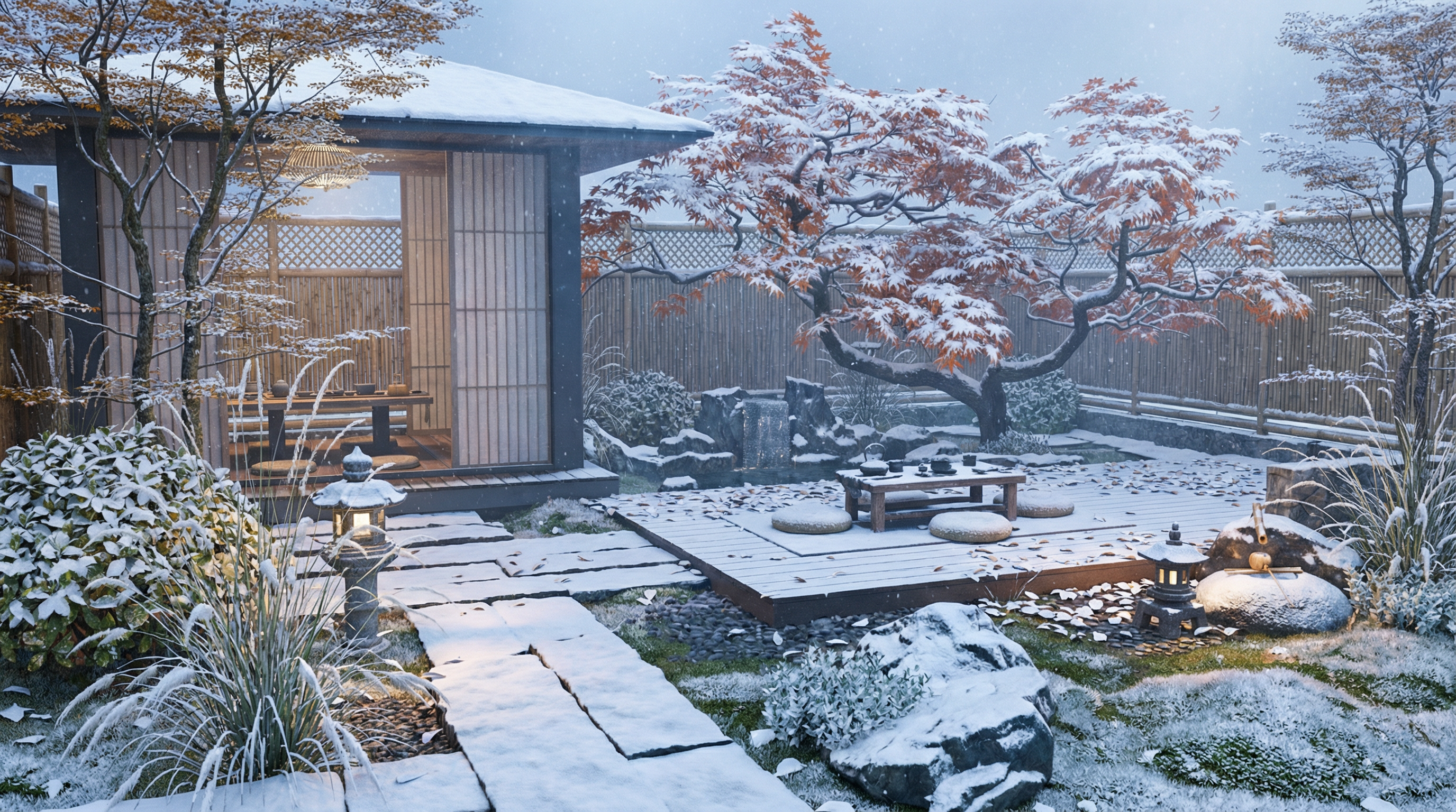 景观雪景渲染